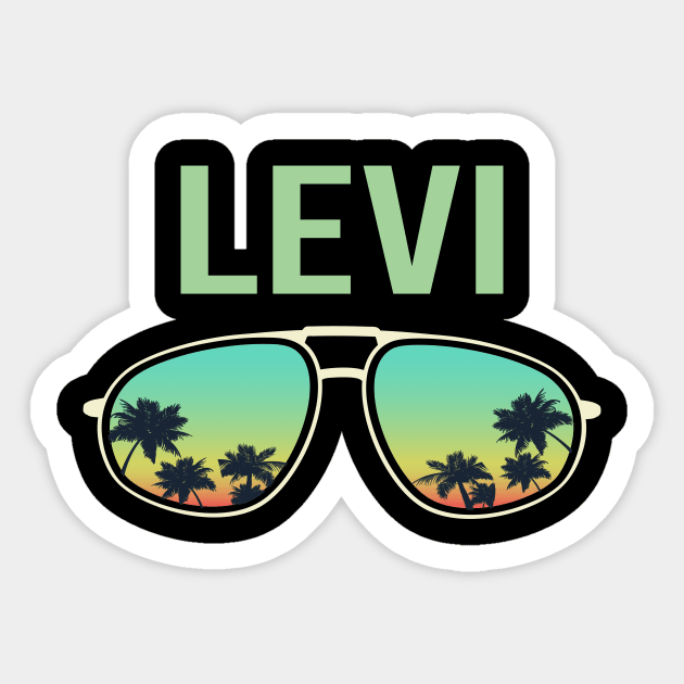 Cool Glasses - Levi Name Sticker by songuk